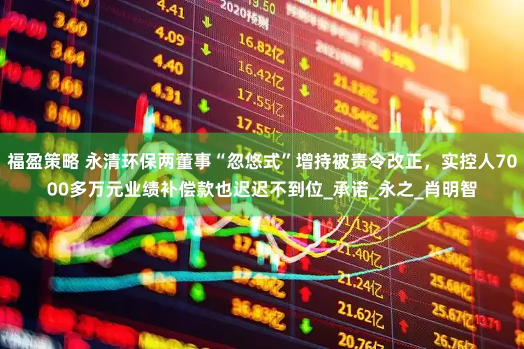福盈策略 永清环保两董事“忽悠式”增持被责令改正，实控人7000多万元业绩补偿款也迟迟不到位_承诺_永之_肖明智